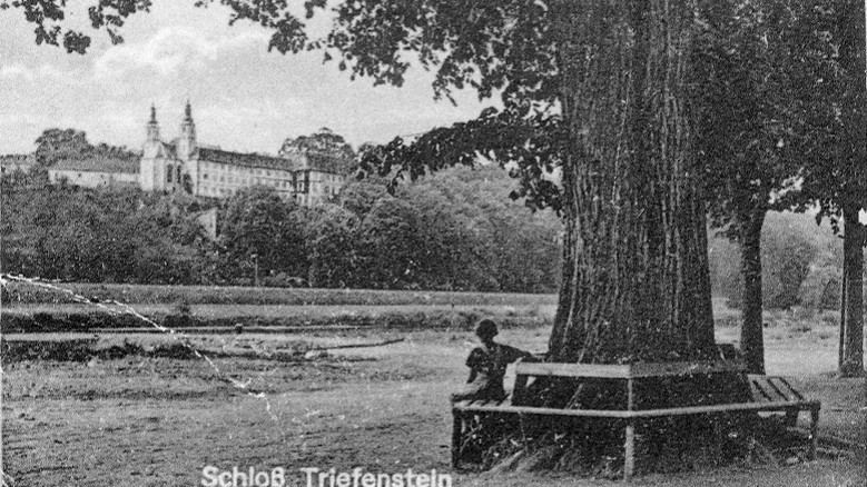 Früherer Blick aufs Kloster Triefenstein vom Mainkai aus